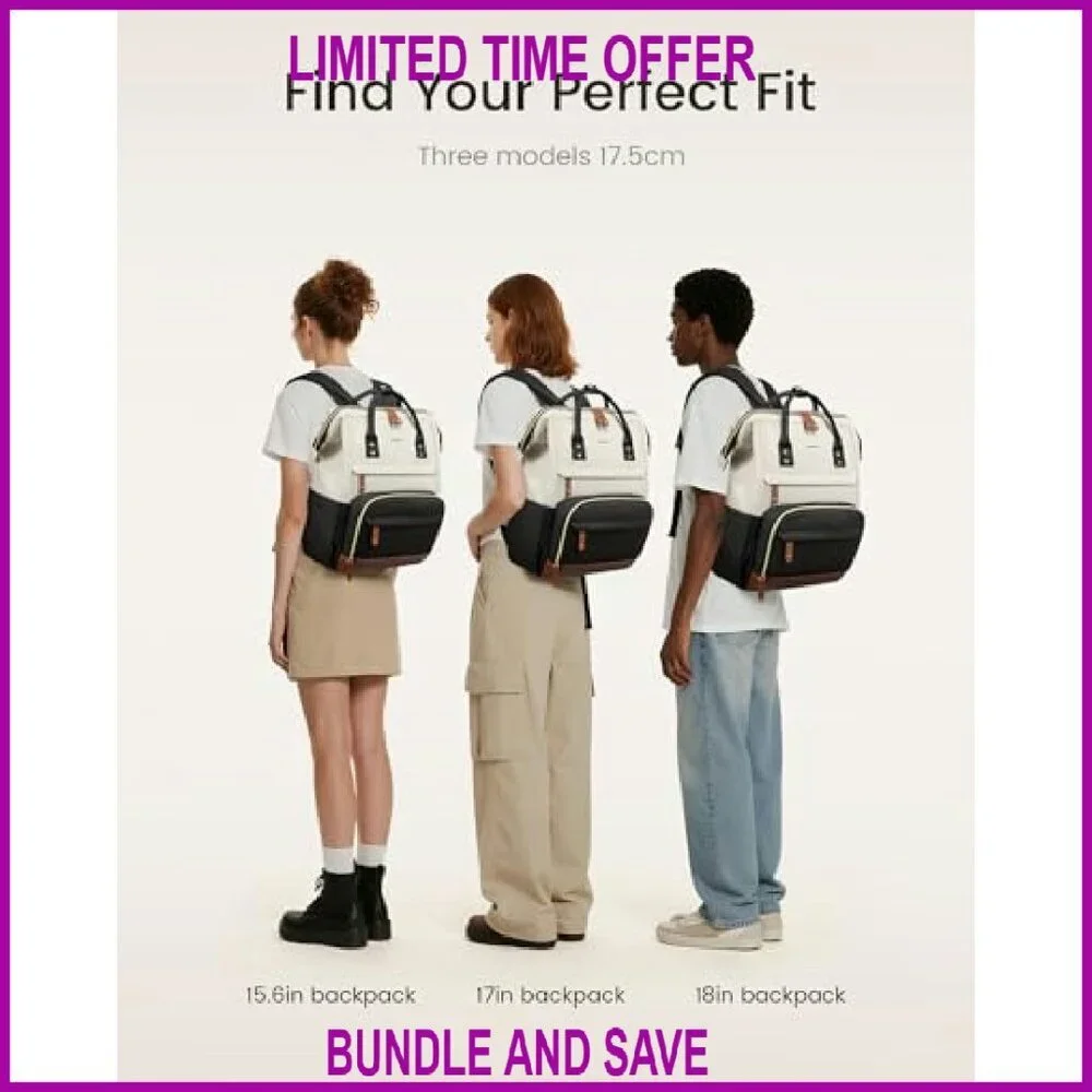 15.6 Inch Laptop Backpack Large Capacity Waterproof Work Travel Daypack - Picture 6 of 7